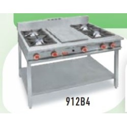 Table fourneaux gaz Delrue 912B 4 feux + petit coup feu
